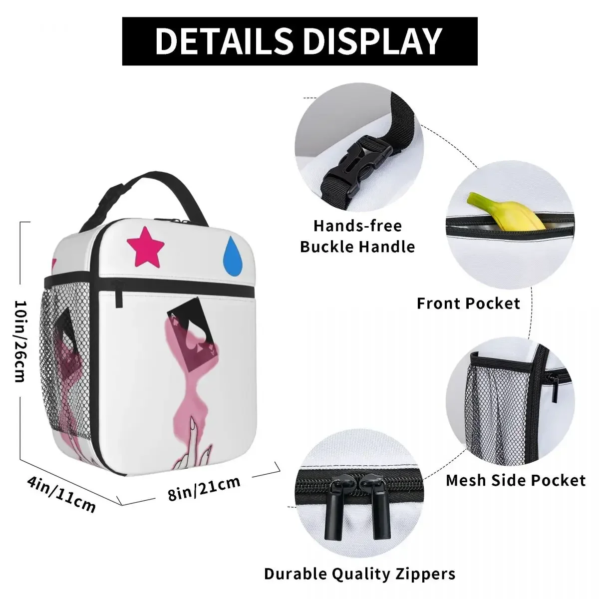 Hisoka Morow Insulated Lunch Tote Bag Anime Hunter X Hunter Lunch Container Portable Thermal Cooler Box School