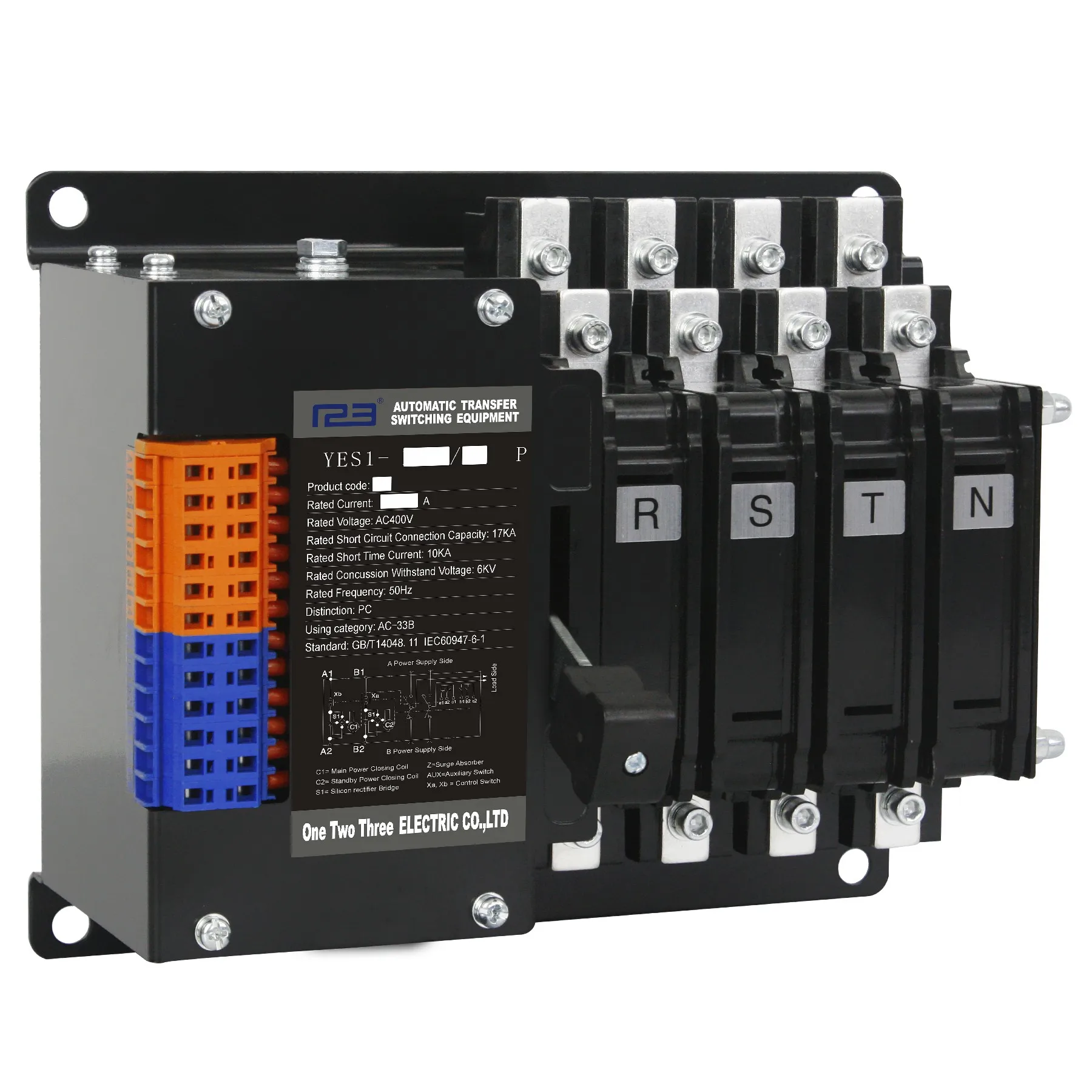 【YES132N】ATS Automatic Transfer Switch Single Phase Changeover Switch