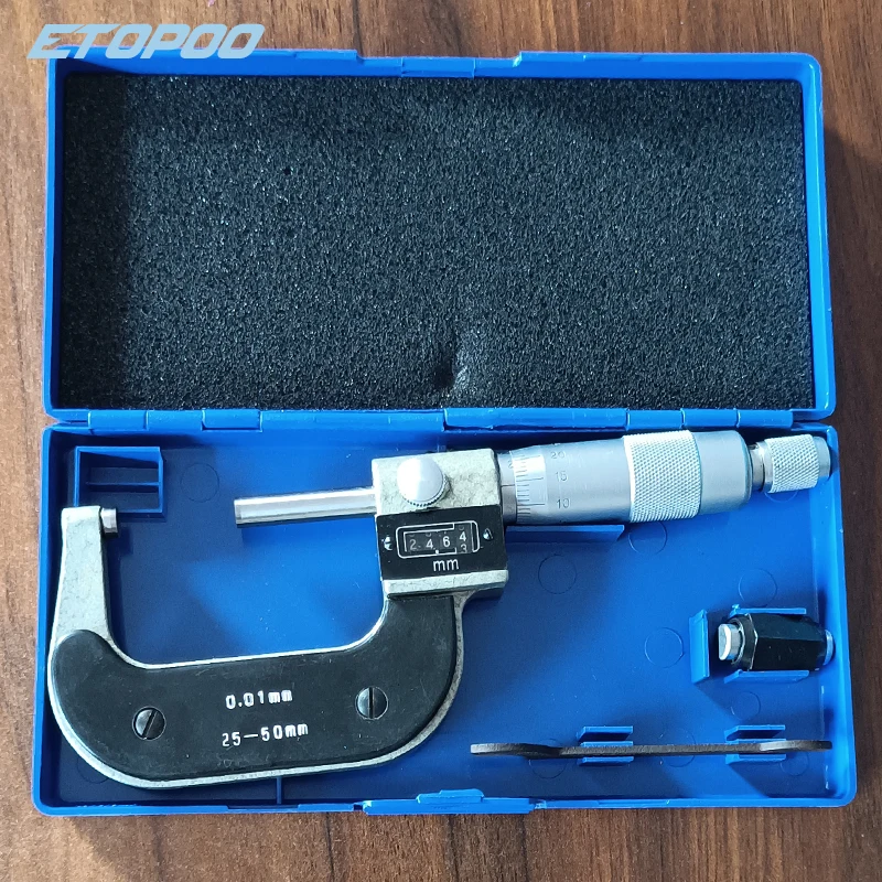 Description Picture 5 of item0-25mm 25-50mm 50-75mm 75-100mm outside micrometer with counter read digital Micrometer counter micrometer thickness gauge tool