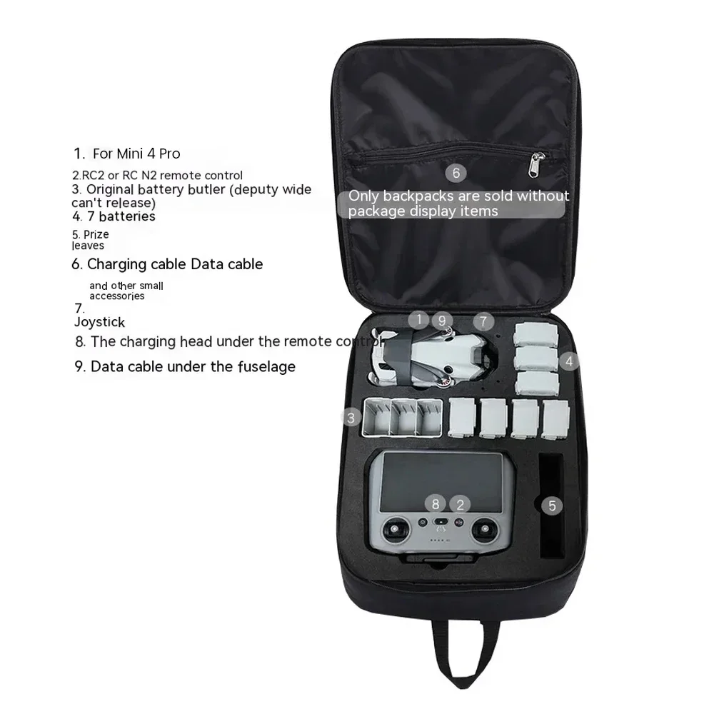Backpack For DJI Mini 4 Pro RC 2 RC N3 Storage Bag Portable Carrying Case Handbag Travel Backpack For DJI Mini 4 Pro Accessories