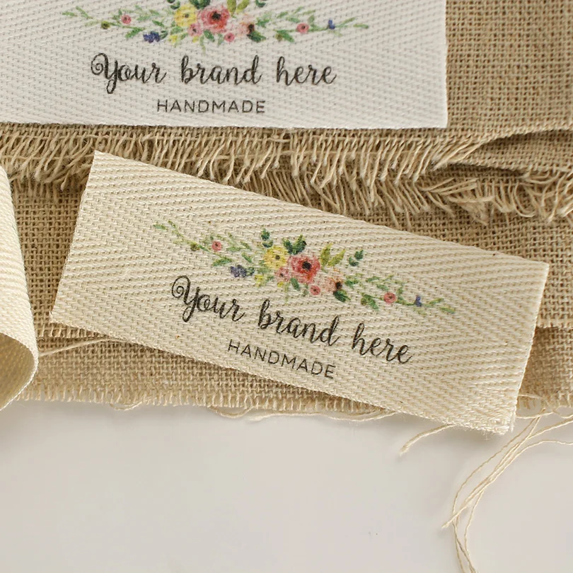 Clothing Twill Labels Personalized Wedding Labels 25x70mm Sewing Accessories