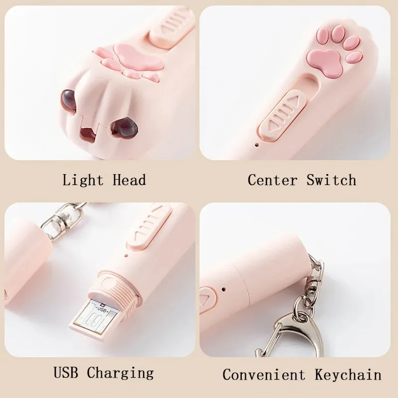Pet Supplies Laser Cat Teasing Pen Cat Toy Multifunctional USB Infrared Laser Pen Cat Teasing Stick