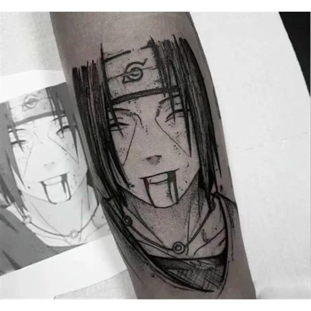 Impermeável bidimensional Naruto Uzumaki tatuagem adesivos, de longa  duração, quadrinhos japoneses, Kakashi Gaara, masculino e feminino -  AliExpress