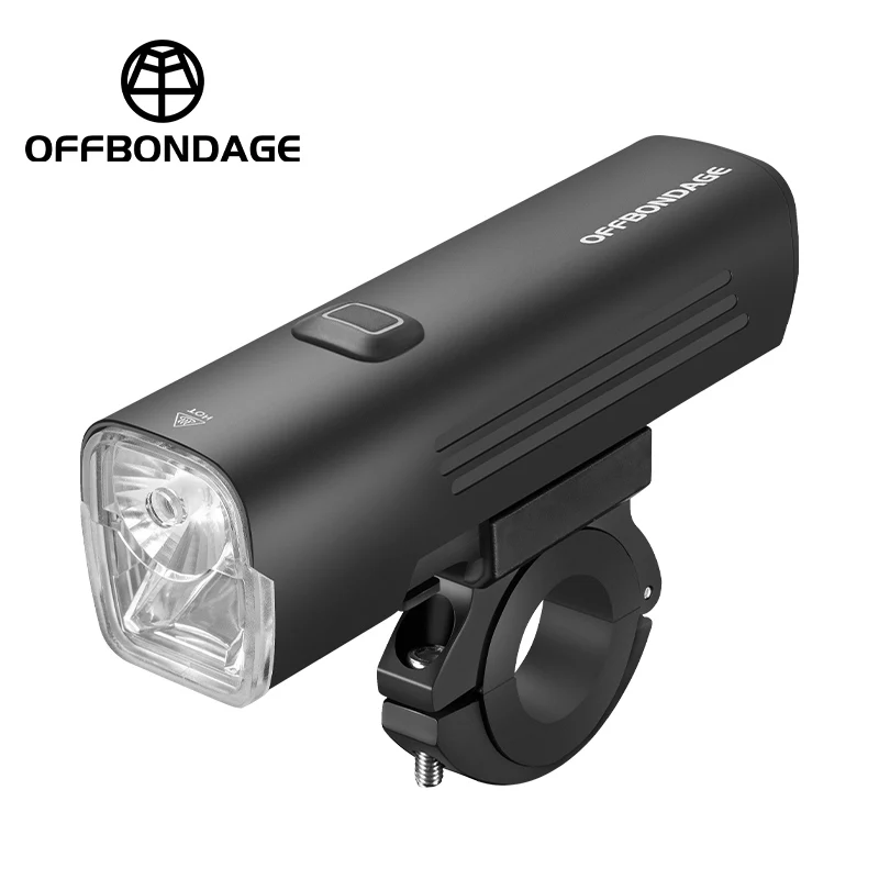 OFFBONDAGEBicycleLightIPX6WaterproofBikeLightTypeCRechargeableLEDHeadlightAluminum