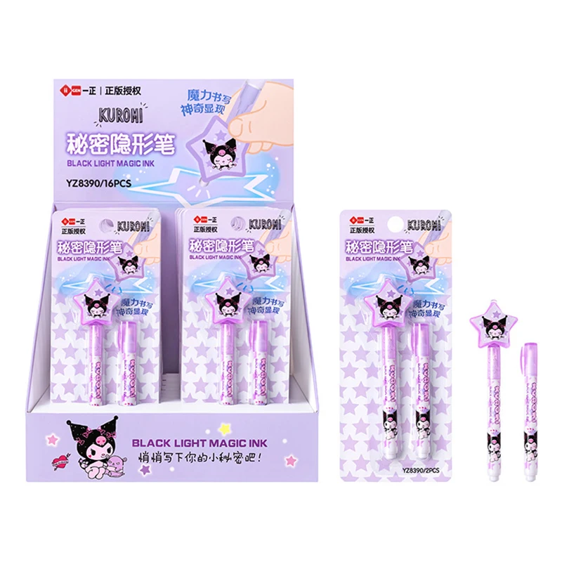 Invisible Ink Pen Magic Pen Magic Light Pen 1pcs Kuromi Invisible Pen UV Light School Student Stationery Elementary Supplies Secret Writing Notebook Diary Pens Supply