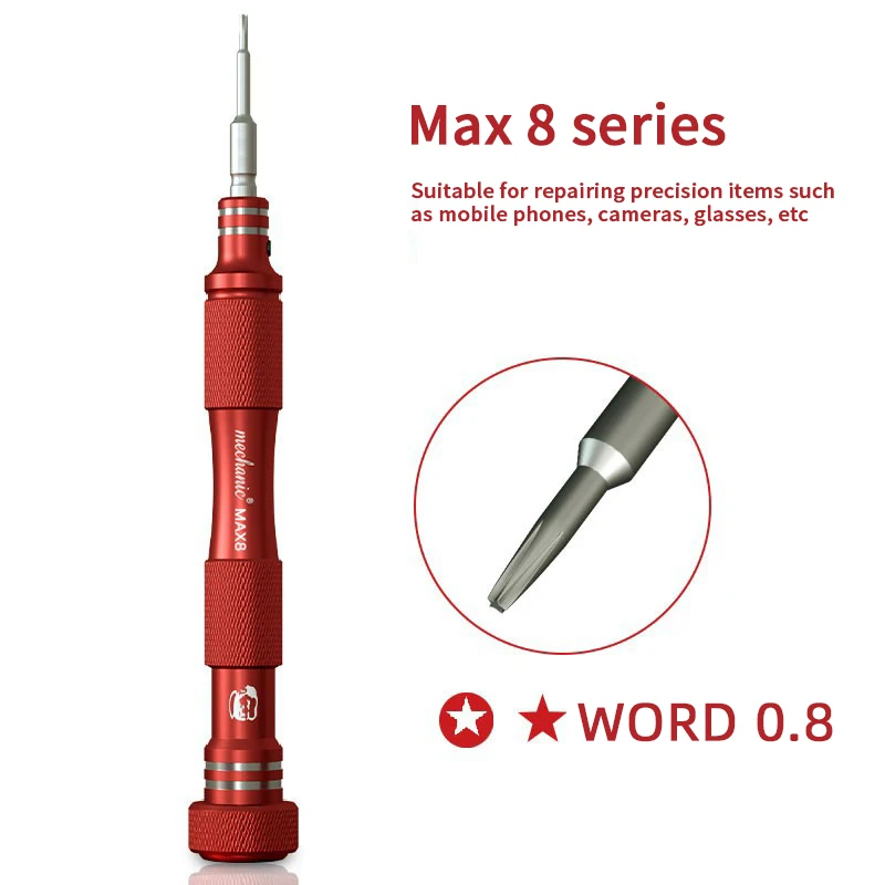 

1pcs MECHANIC MAX8 High Hardness Magnetic Anti Slip，Precision Screwdriver Suitable For Mobile Phone Disassembly And Repair Tool