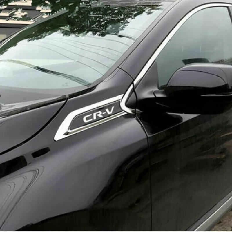 2pcs/set Car Body Trim Accessories Car Side Body Molding Trim Cover Exterior Decal Strip for Honda CRV CR-V