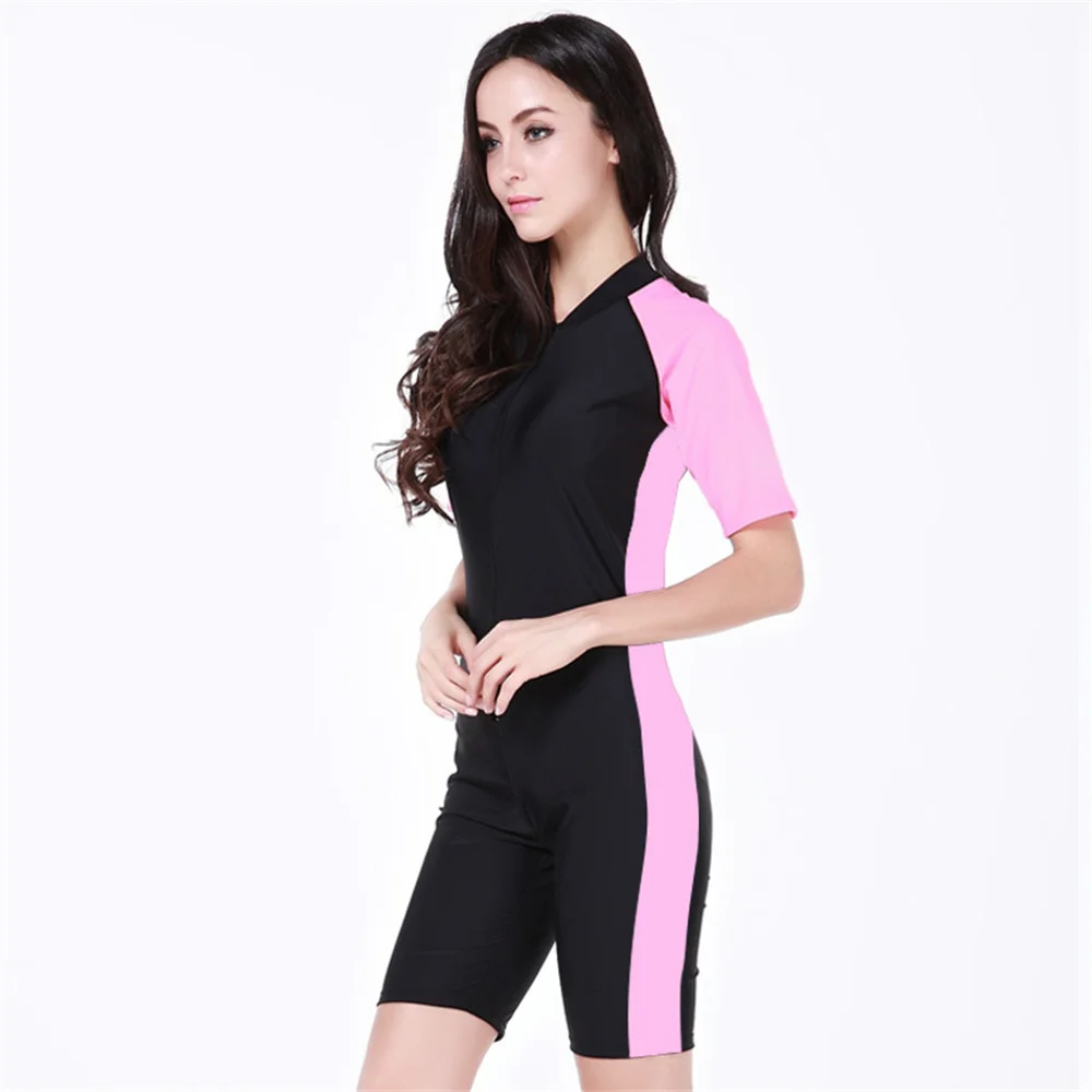 One-Piece Short-Sleeved Swimsuit for Men and Women, Beach Clothes, Surfing Sunscreen, Soaking, Hot Spring, New Wetsuit