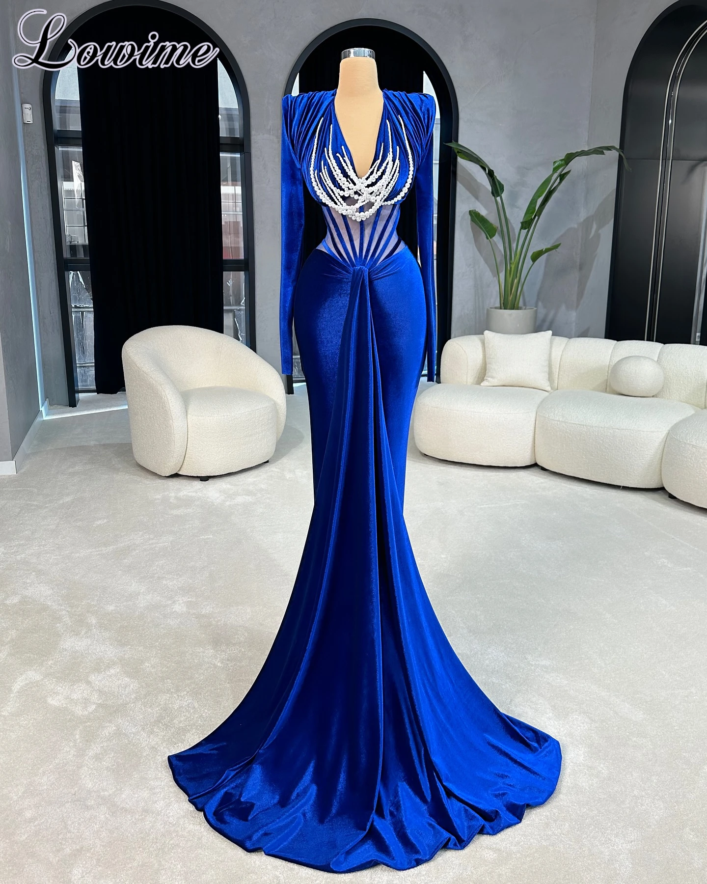 2 Designs Royal Blue Cocktail Dresses Mermaid Simple Long Sleeves Prom Dresses Wedding Party Dress Vestidos De C&oacute;ctel customized