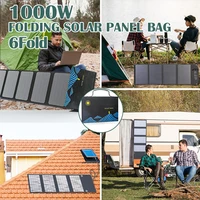 Sac de charge solaire pliable 1000W – Double sortie USB et DC, alimentation portable pour le camping, la randonnée et les situations d'urgence 4