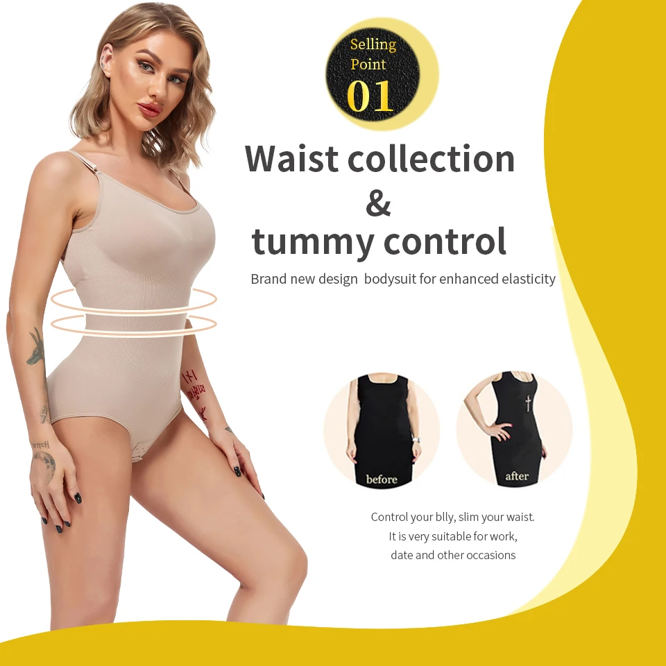 Description Picture 5 of itemSlimming Body Shaper Woman Underwear Abdomen Reducing Waist Trainer Sexy Bodysuit Open Crotch Thongs Fashion Shapewear