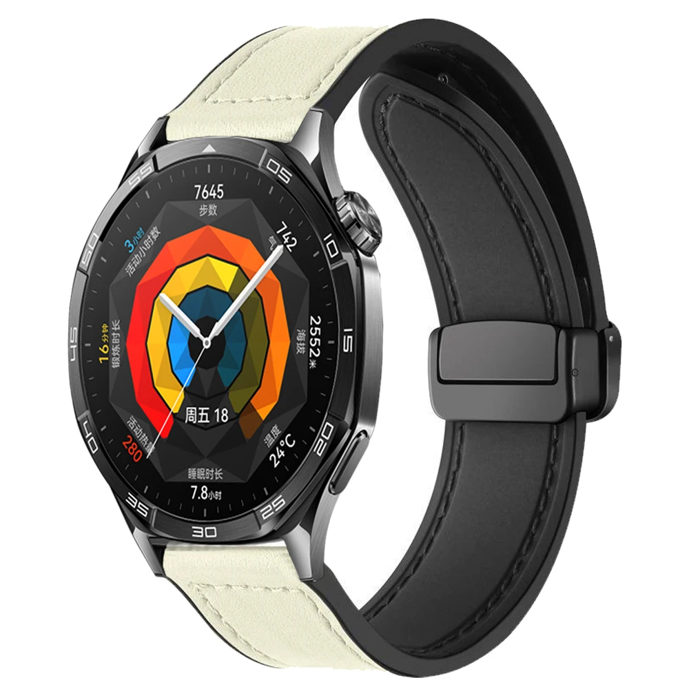 Premium Leather & Silicone Watch Strap - Universal 22mm/20mm