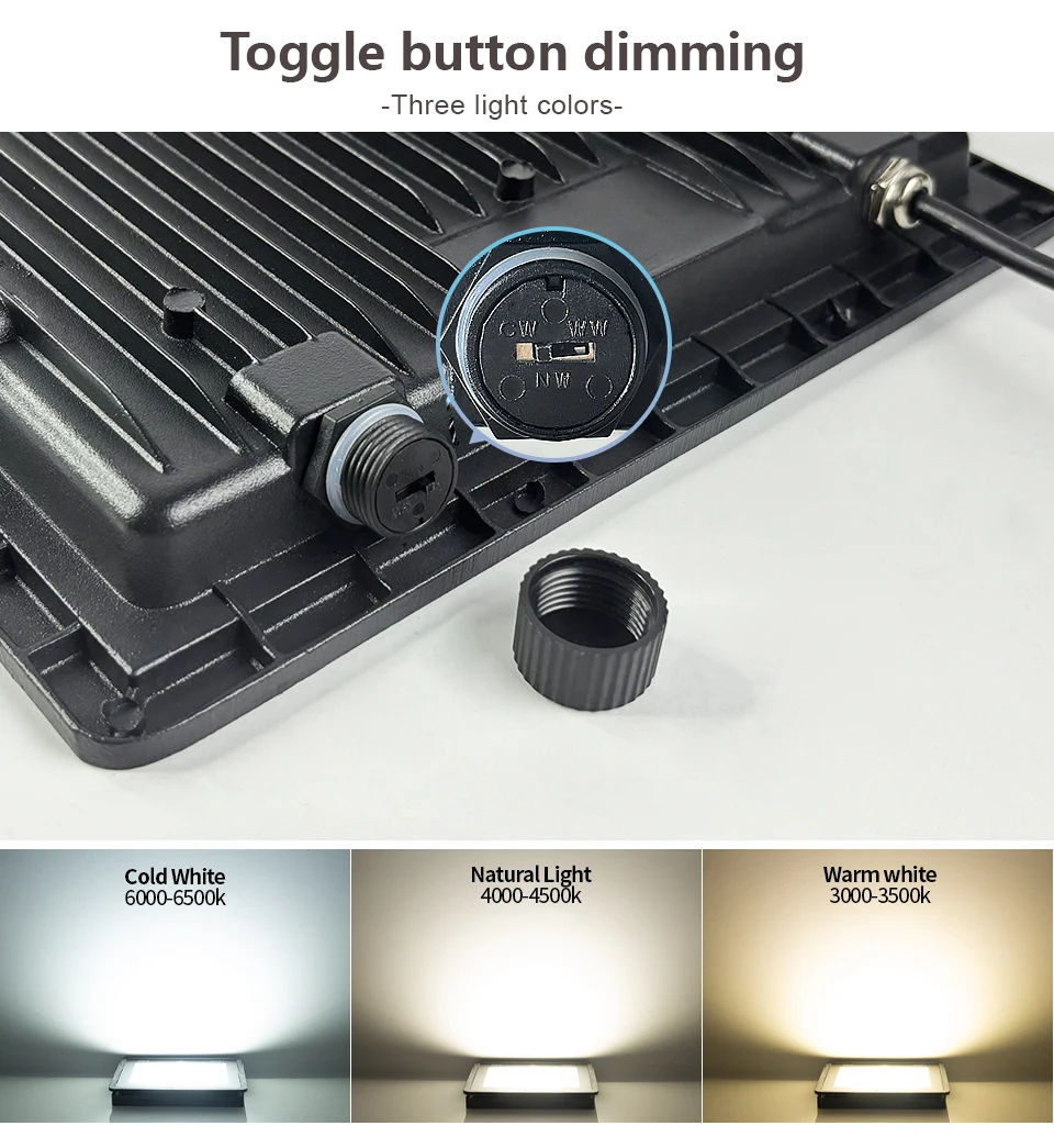 Description Picture 6 of itemLed Floodlight 100W 80W 50W Dip Key Switch Led Spotlights For IP65 Outdoor Cold Neutral Warm White For Courtyard Garden Lighting