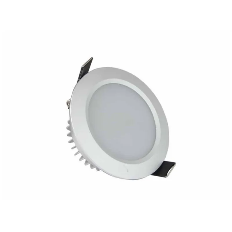 LED 천장 조명 라운드 반투명 매입형 다운라이트 램프, 고휘도 흰색, 7W