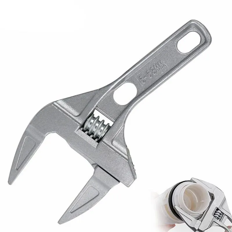 Adjustable Spanner Large Opening Bathroom Spanner Wide Jaw Aluminium