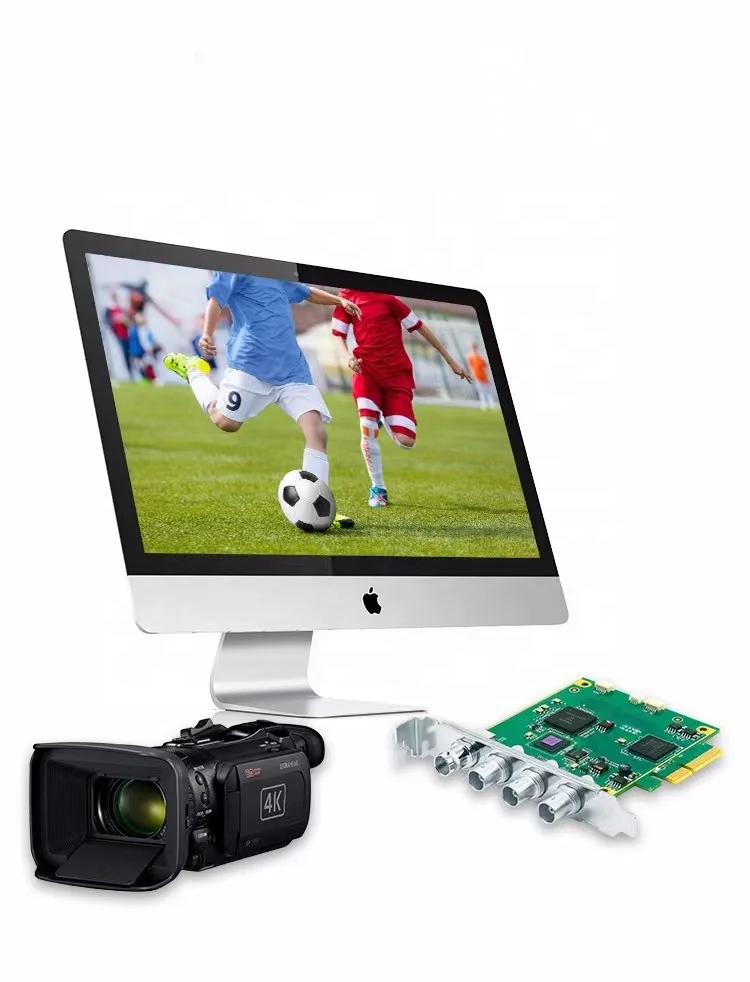 1채널 4K60 12G-SDI PCIe 비디오 캡처 카드 쿼드 SDI PCIe 비디오 캡처 카드 4채널 SDI 비디오 레코더 (멀티캠 라이브 스트리밍용)
