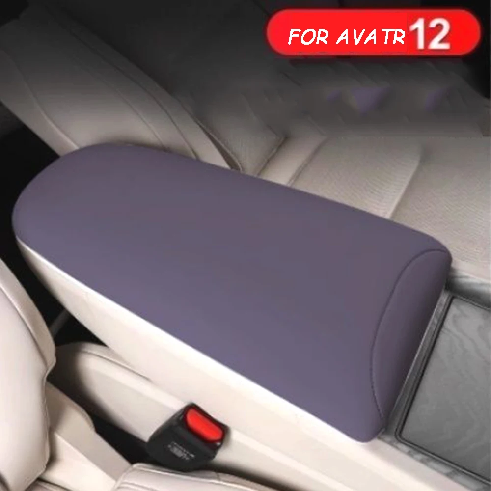 

For CHANGAN AVATR 12 2023 2024 PU Leather Car Central Control Armrest Box Protective pad Surface Cover Trim modification