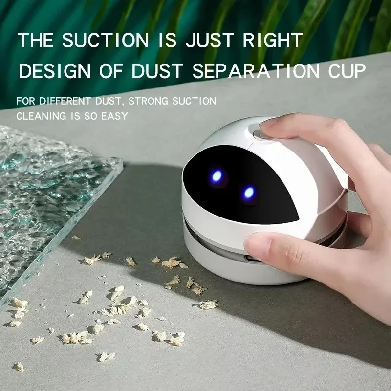 Handheld Mini Vacuum Cleaner - USB Rechargeable Cordless Desktop Dust & Crumbs Sweeper for Home/Office/Keyboard