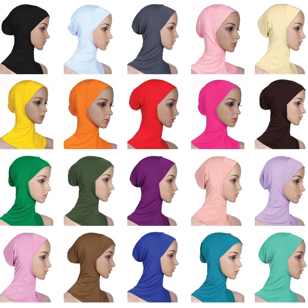 

Muslim Underscarf Women Veil Hijab Head Scarves Muslim Women Scarf Turbans Head for Women Women's Hijabs Hijab Caps Hat Islamic
