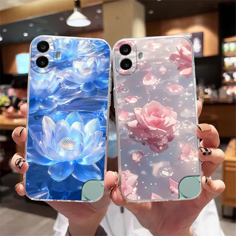 Clear Shockproof Soft Silicone Back Cover Case with Cat Design for CMF Phone 1 2A Plus and Phone 2 2A 5G