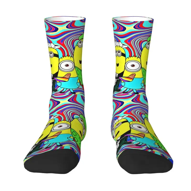 Kawaii Minions Anime Socks Donna Uomo Warm 3D Printed Minion Cartoon Basket Sports Socks