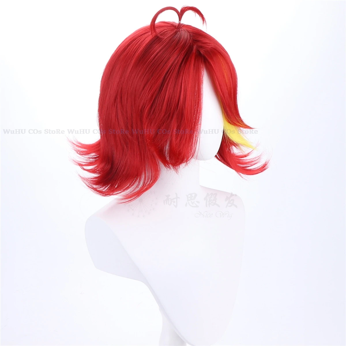 Hazbin Cos Niffty Wig Anime Hotel Cosplay Wigs Short Red Curly Heat Synthetic Hair Women Halloween Costume Party Role Play 14