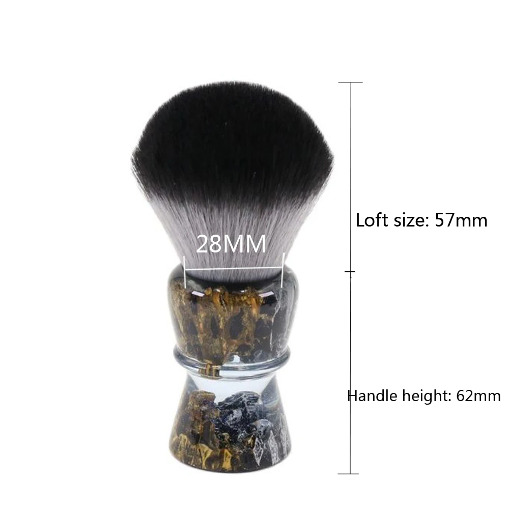 YAQI ROCKS-Escova De Barbear De Cabelo Sintético Para Homens, Punho De Resina, Molhado, 28mm