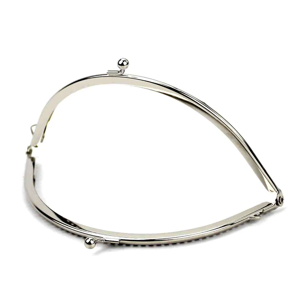 20 Pcs/Lot Glossy Silver Basic Metal Purse Frame Kiss Clasp Lock DIY Bag Accessories 8.5/10.5/12.5/15.5/18CM