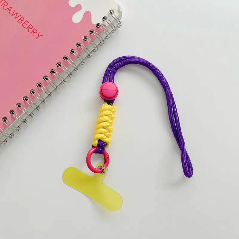Colorful Detachable Wrist Woven Phone Lanyard with Anti-Loss Hand Strap Pendant
