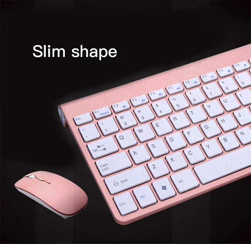 충전식 무선 키보드 및 마우스 키트, 2.4GHz 미니 세트 콤보, DIY 데스크탑 충전식, 아이패드 PC 휴대폰 태블릿 노트북용