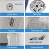 Portable Washing Machine - 28Lbs Compact Twin Tub Washer and Spin Dryer - Semi-automatic Laundry Washer(18Lbs) & Spinner(10Lbs) 6