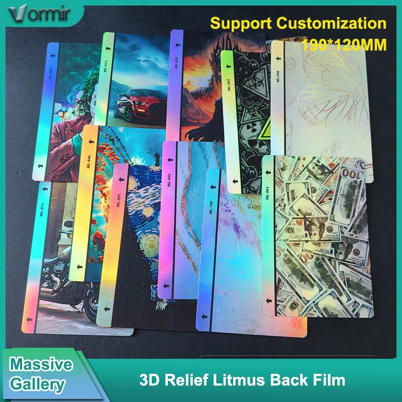 Phone back film Vormir 50pcs Litmus Back films for Cut machine Transparent Decoration stickers Back skins for Smartphone Customized sheets