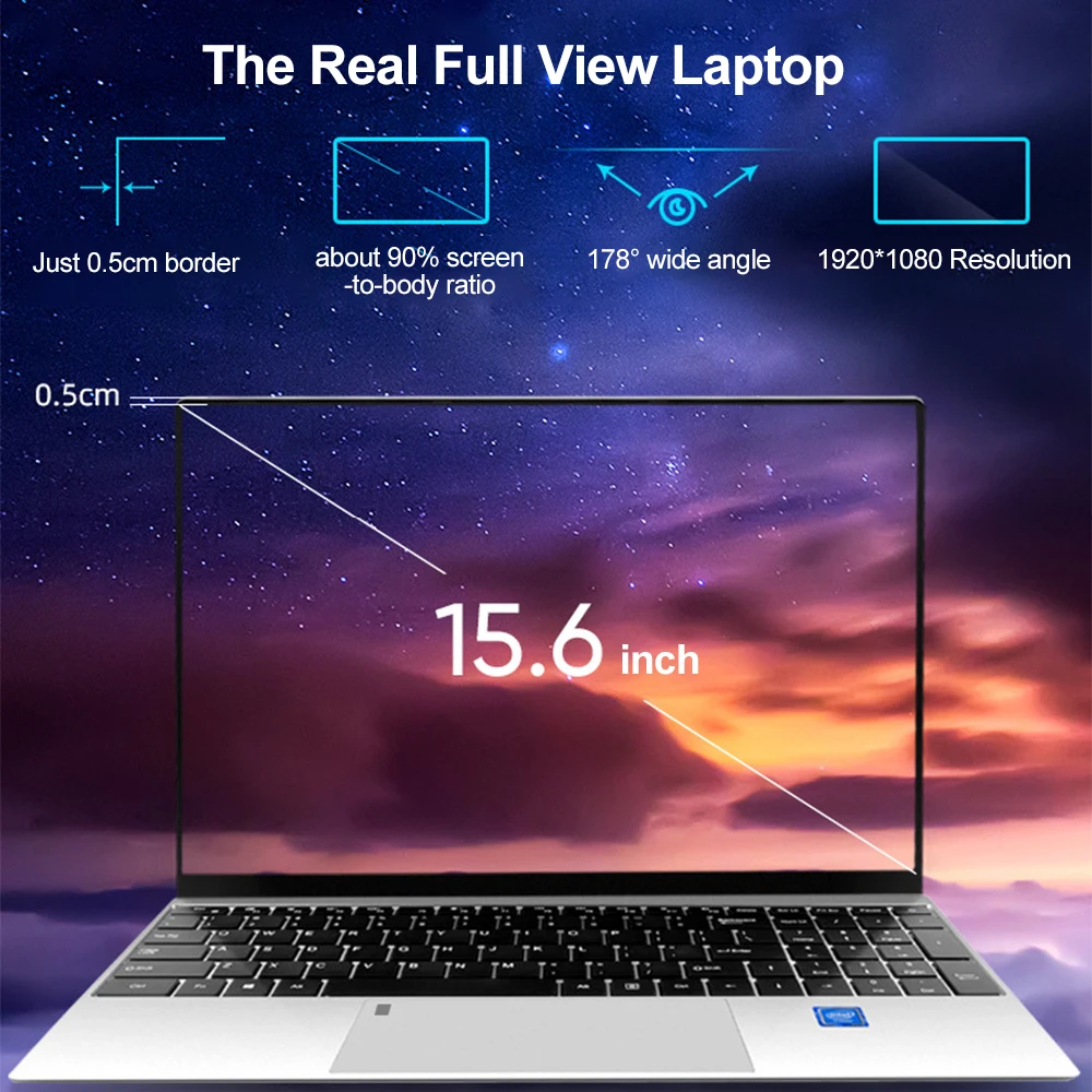 Játék Notebook AMD R7 4700U 32GB DDR4 2TB SSD 5G wifi Windows 11 netbook Daktiloszkópia Felnyít Merevlemez camer protable Hivatali székhely Számítógépes