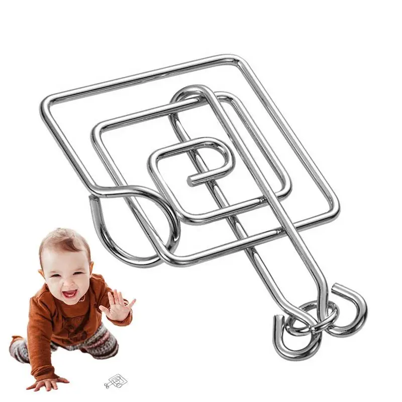 Wire Brain Teaser Montessori Puzzle Toy Mind Brain Teaser Puzzles Children Adult Interactive Game Reliever Kids Educational Toys 2