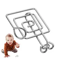 Wire Brain Teaser Montessori Puzzle Toy Mind Brain Teaser Puzzles Children Adult Interactive Game Reliever Kids Educational Toys 2
