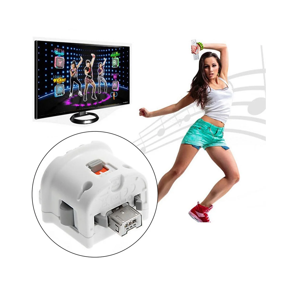 Telecomando Wireless Wii Motion Plus Sensor High Sensor Migliora Il Controller Di Precisione Del Gioco Adattatore Per Gamepad Per Wii