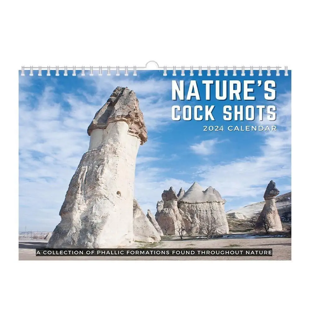 

Креативный Забавный календарь 2024, настенный календарь с грибами и кактусами, расписание времени, домашний декор для новогодних подарков