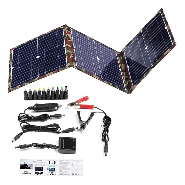 300W Foldable Solar Power Station Solar Panel Kit Complete MPPT Portable Generator Charger 18V for Car Boat Caravan Camping 4