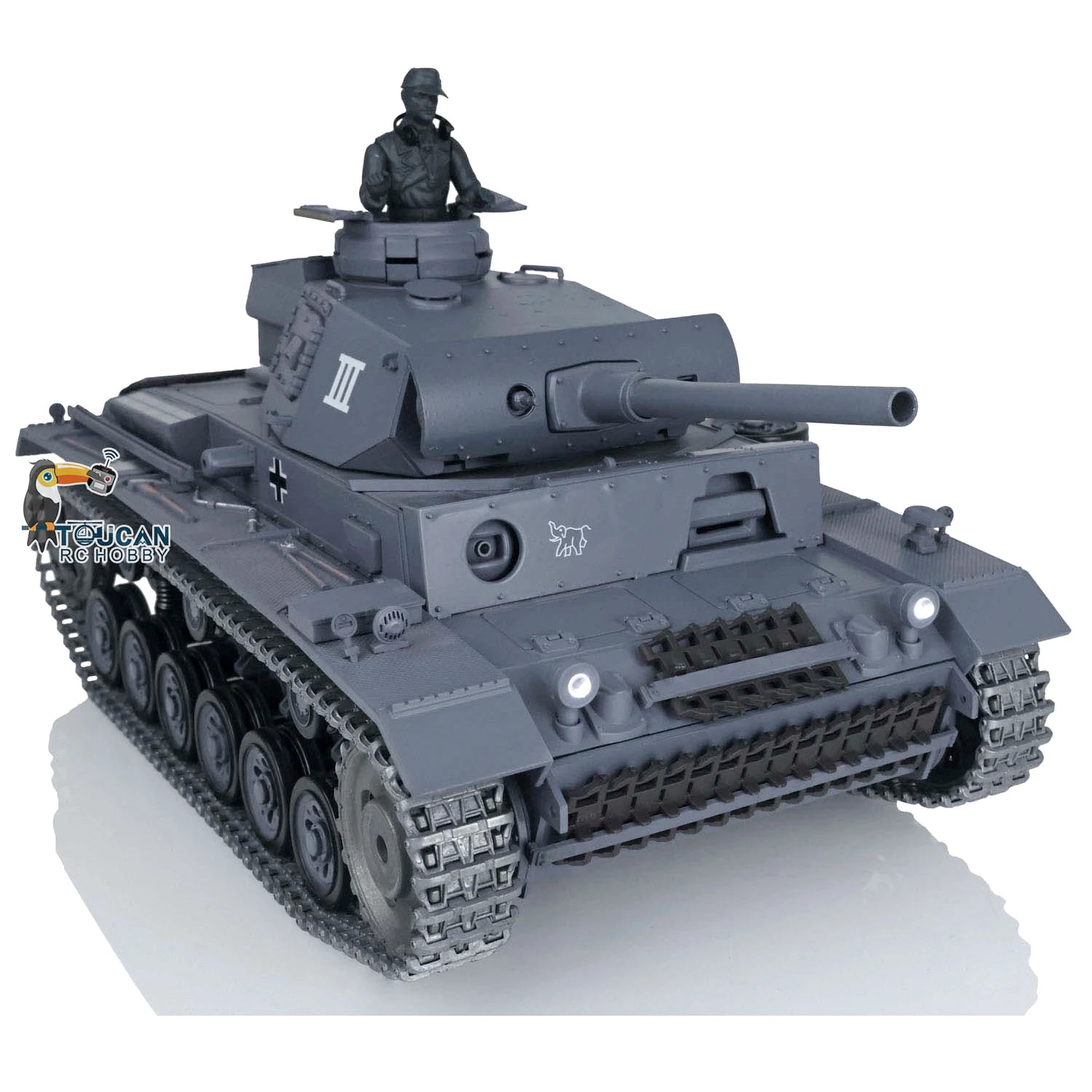 HENG LONG 1/16 7.0 Upgraded Metal Tracks German RC Panzer III L RTR Radio Control Tank 3848 Remote Control Car TH17342-SMT4 4