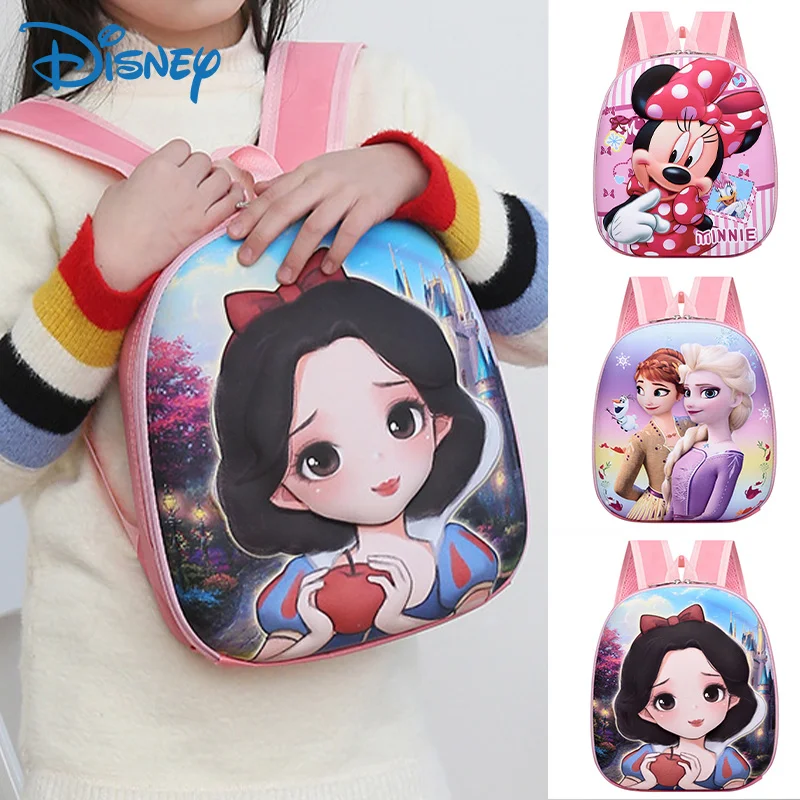Disney Snow White Kawaii Zaini Per Bambini Frozen Elsa Anna Anime Zaino Cute Minnie Eggshell Kindergarten Zainetto Regali