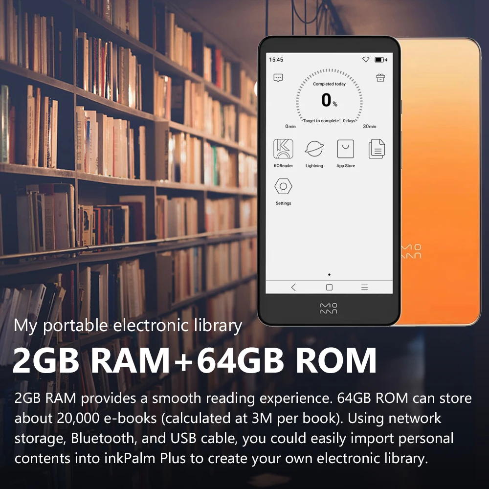 Ebook Reader Original Moaan Plus 5.84 Inch E-ink Screen 2G + 64GB Android 11 OS
