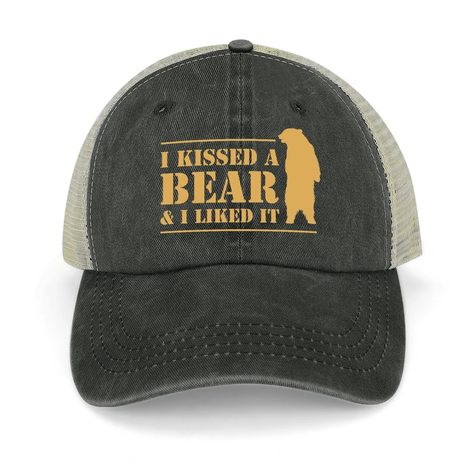 

I Kissed A Bear And I Liked It Cool Graphic Cowboy Hat Wild Ball Hat Custom Cap Boy Child Women's