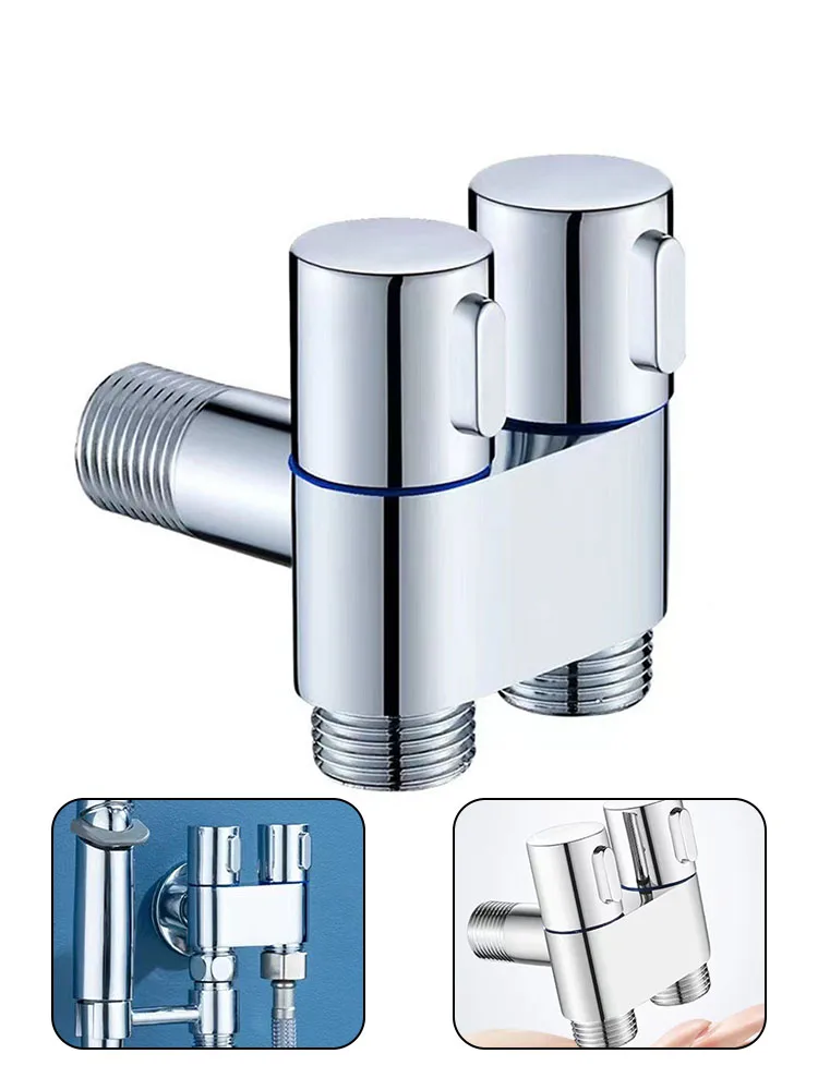 Válvula De Ángulo Ajustable Doble, Lavadora Triangular Doble Para Inodoro, Cocina, Fregadero, Jardín, Baño