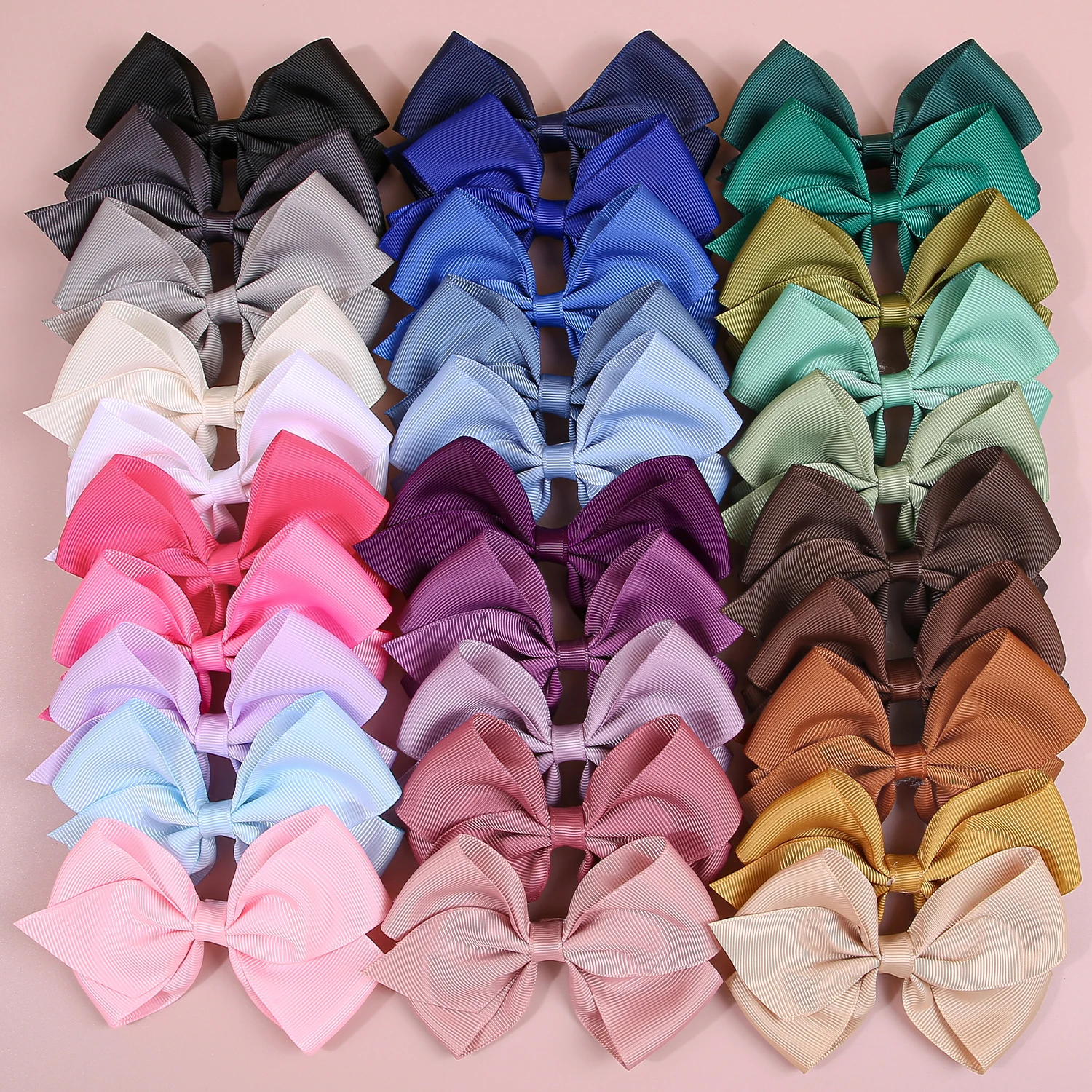5 Stück süße Ripsband-Haarschleifen-Clips für Mädchen, niedliche Haarspangen, 30 Farben, Haarschleifen, Haarspangen, Clips, Kinder-Haar-Accessoires – Detail 3