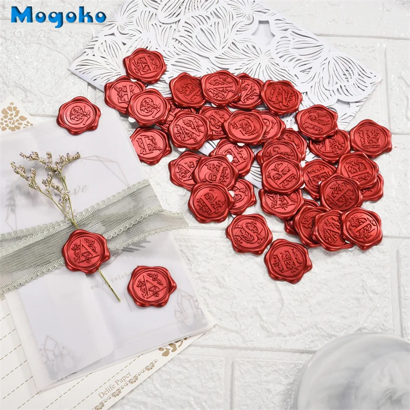 Mogoko Letters Wax Seal Stickers Envelope Seal Stickers Bottle