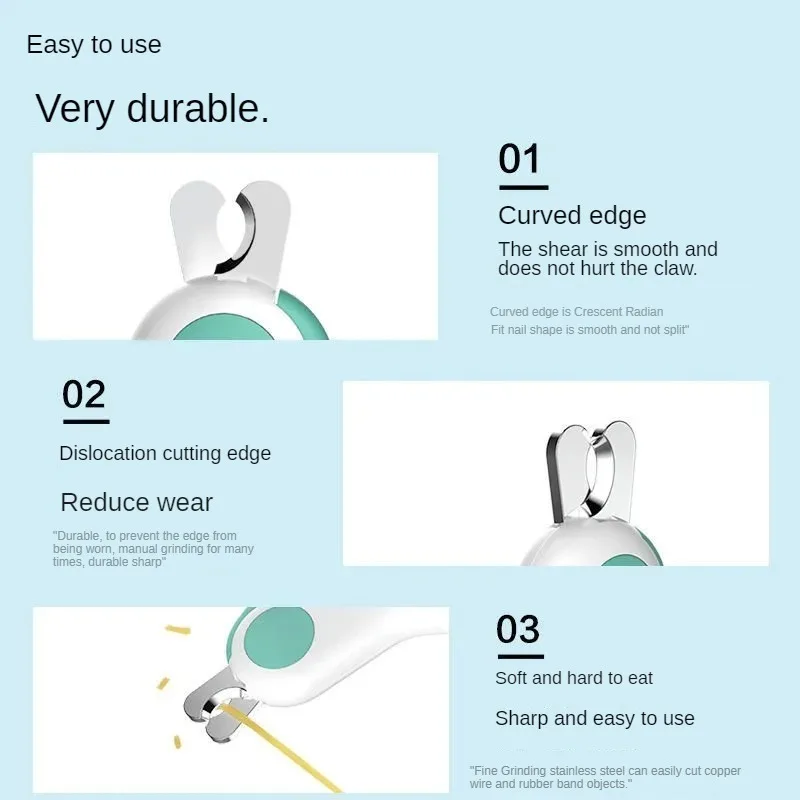 Professional Cat Nail Clipper Cat Cutter Scissors with Light Pet Nail Clipper for Dog Grooming Claw Scissors Pet Products