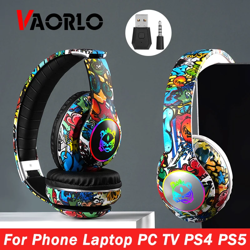 Casque Bluetooth 5.1 DJ Gamer RGB sans fil