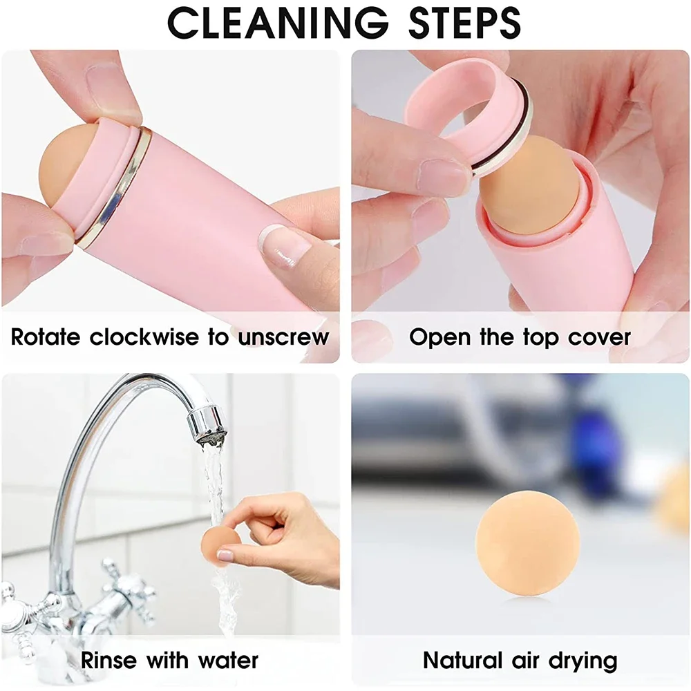 Face Oil Absorbing Roller Natural Volcanic Stone Massage Body Stick Makeup Face Skin Care Tool Facial Pores Cleaning Oil Roller 3