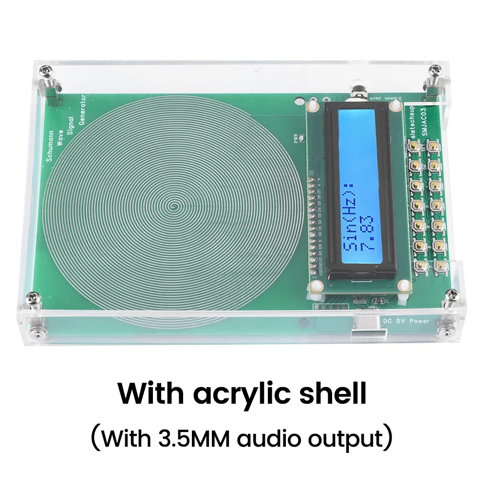 7.83HZ Schumann Wave Generator Natural Bio-Healing Ultra-low Frequency Pulse Generator 3.5MM Audio Resonator Vibration Speaker signal generator waves resonance generator