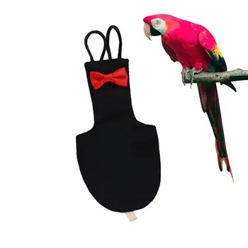 Bird Diaper Bow Tie Cotton Pigeon Diaper Bird Diaper Flight Suit Parrot Nappy Clothes For Macaw African Budgies Parakeet